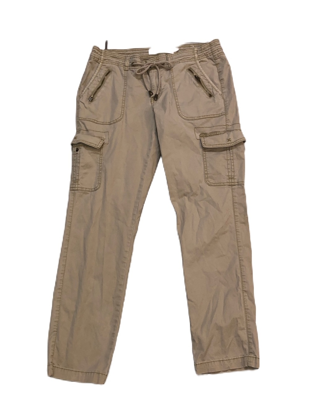 Sonoma Women’s 6 Khaki Cargo Pants with Zip & Flap Pockets